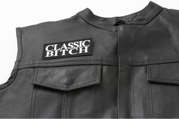  shown on leather vest