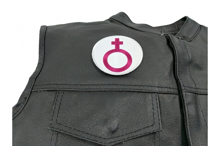  shown on leather vest