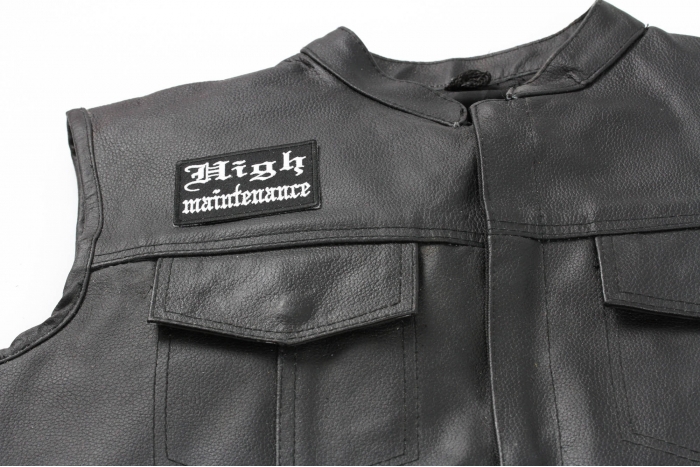  shown on leather vest