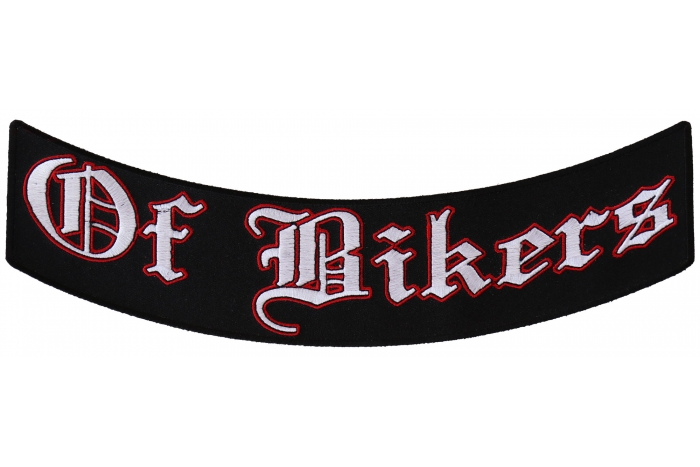 Of Bikers Large Lower Rocker Vest Back Patch Of Bikers Large Lower Rocker Vest Back Patch