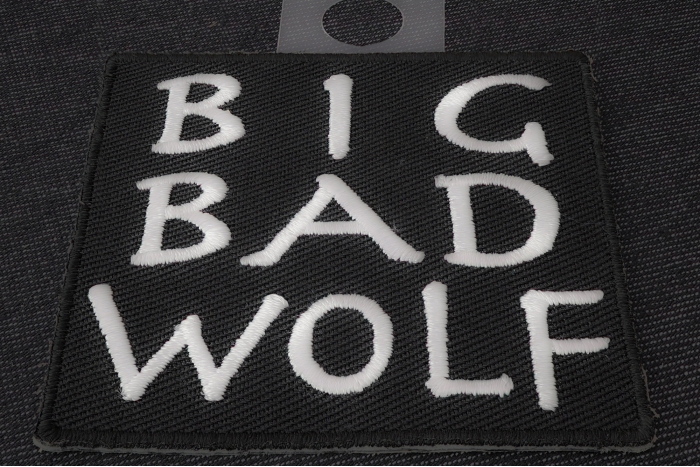 Big Bad Wolf Funny Iron on Patch diagonal view