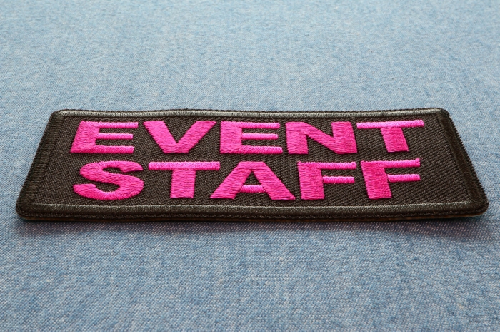 Event Staff Patch Pink diagonal view