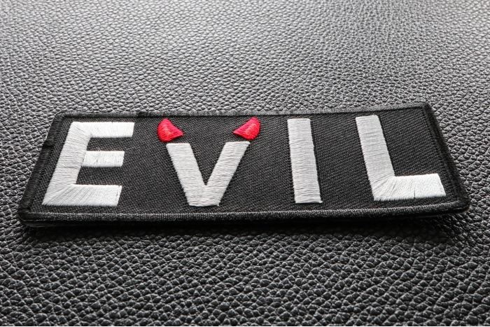 Evil Patch With Devil Horns diagonal view