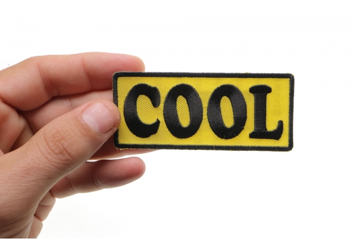 Cool Patch shown on hand for size comparison