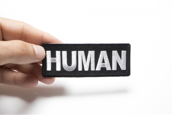 Human Patch shown on hand for size comparison