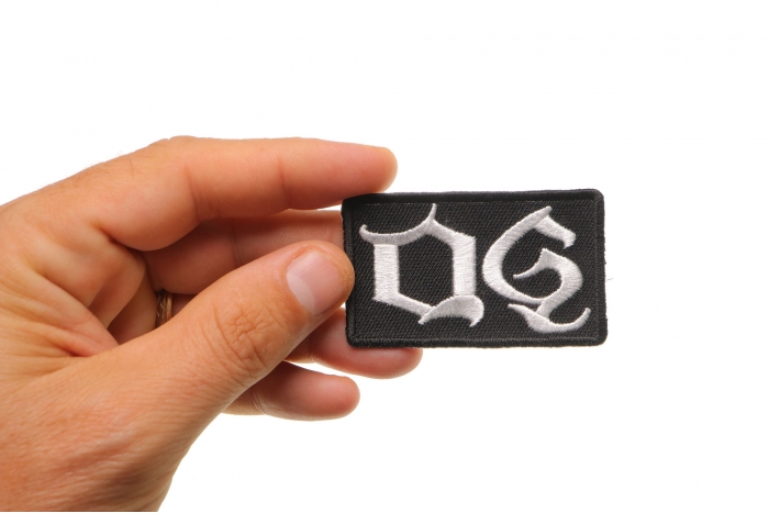 OG Patch shown on hand for size comparison