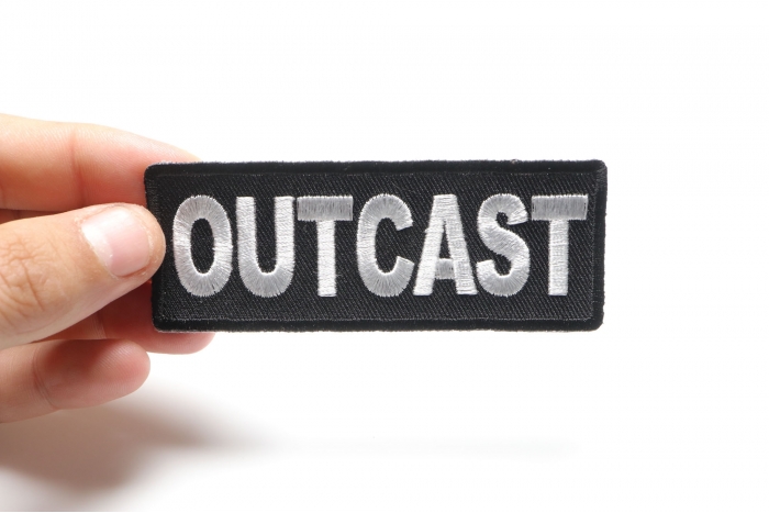Outcast Patch shown on hand for size comparison