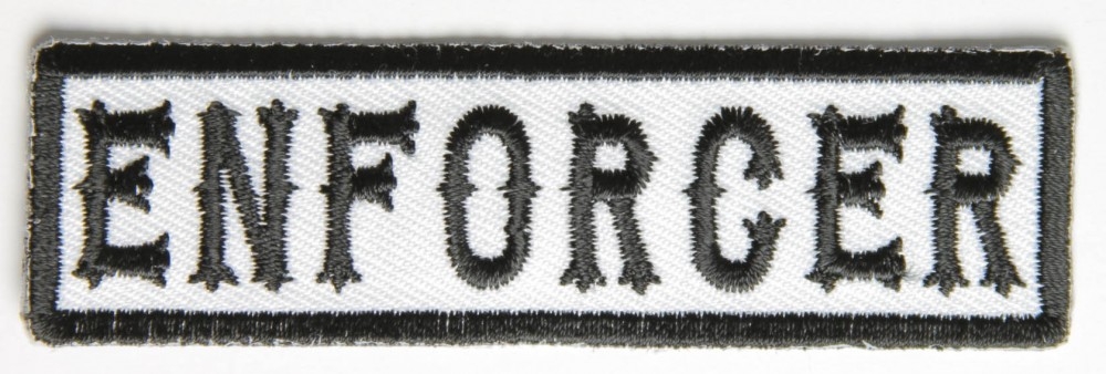 Enforcer Patch Black On White