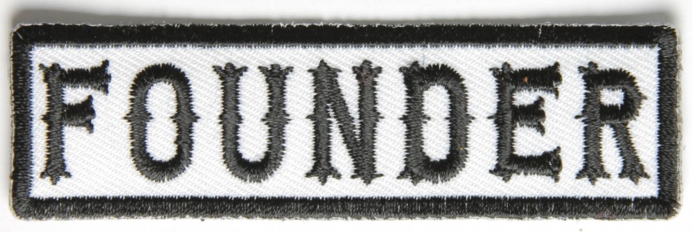 Founder Patch Black On White