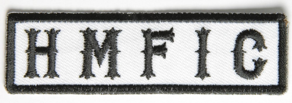 HMFIC Patch Black On White