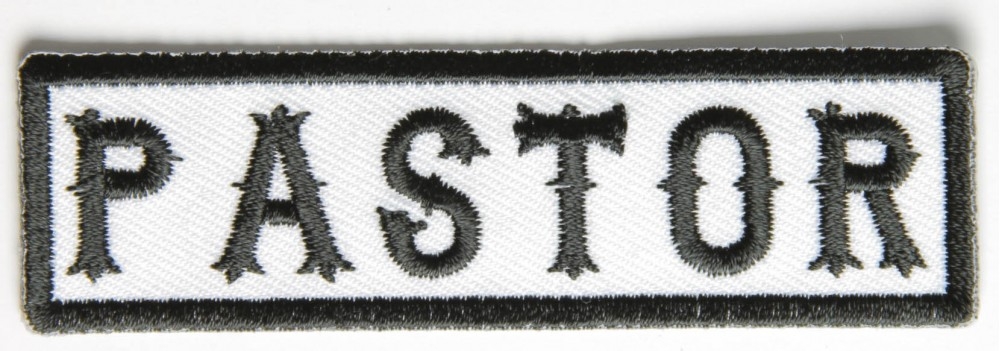 Pastor Patch Black On White