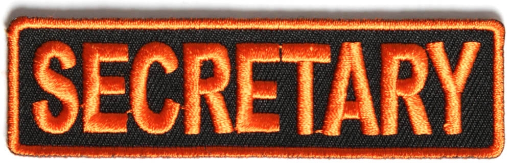 Secretary Patch 3.5 Inch Orange