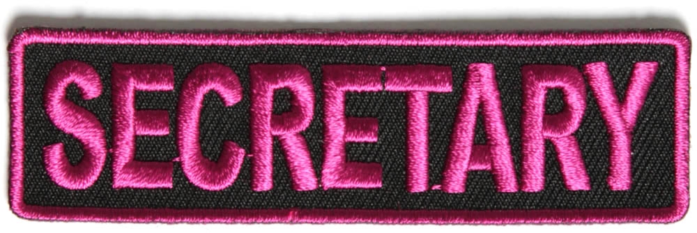 Secretary Patch 3.5 Inch Pink