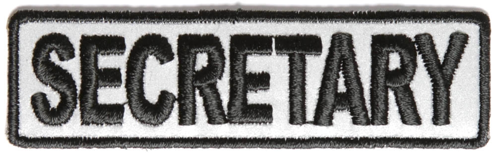 Secretary Patch 3.5 Inch Reflective