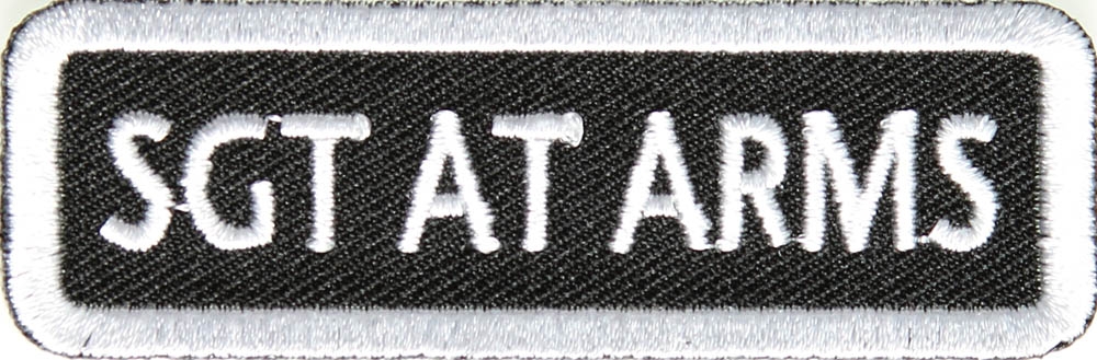 Sgt At Arms Patch White