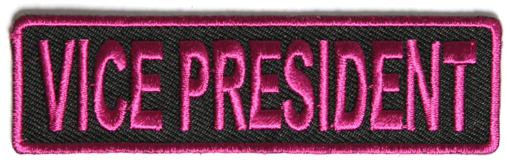 Vice President Patch 3.5 Inch Pink