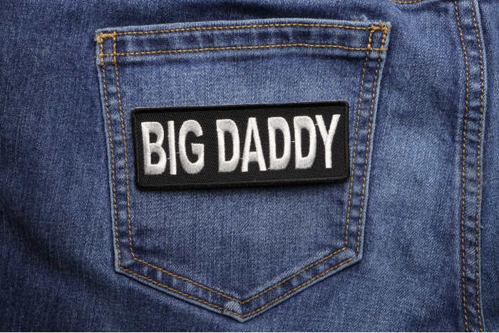 Big Daddy Patch shown on jeans