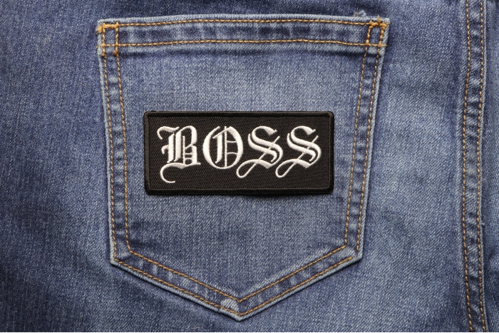 Boss Patch shown on jeans