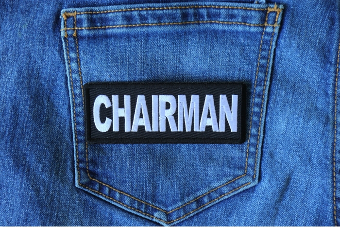 Chairman Patch shown on jeans