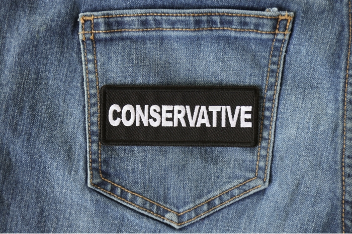 Conservative Patch shown on jeans