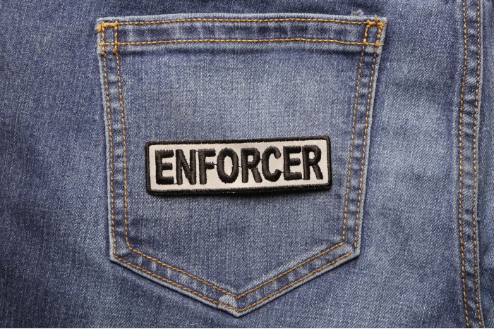 Enforcer Patch 3.5 Inch Reflective shown on jeans