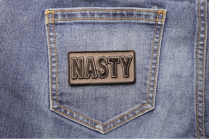 Nasty Patch shown on jeans
