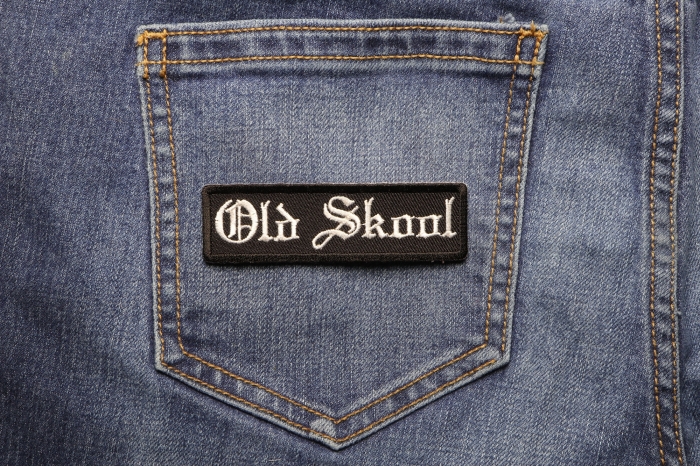 Old Skool Patch shown on jeans