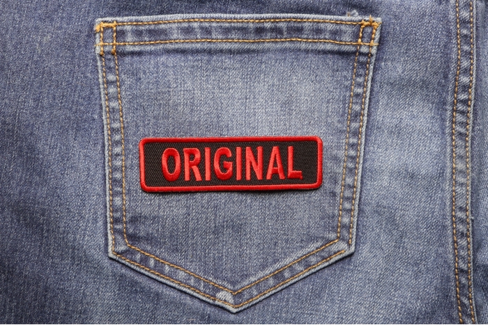 Original Patch shown on jeans