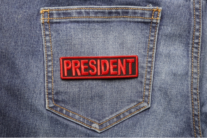 President Patch shown on jeans