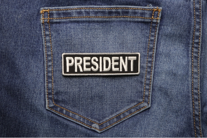 President Patch shown on jeans