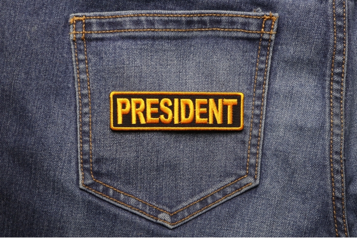 President Patch shown on jeans