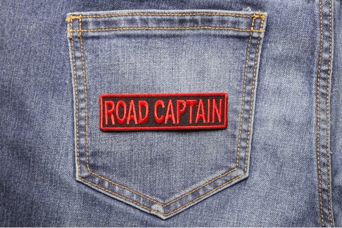 Road Captain Patch shown on jeans