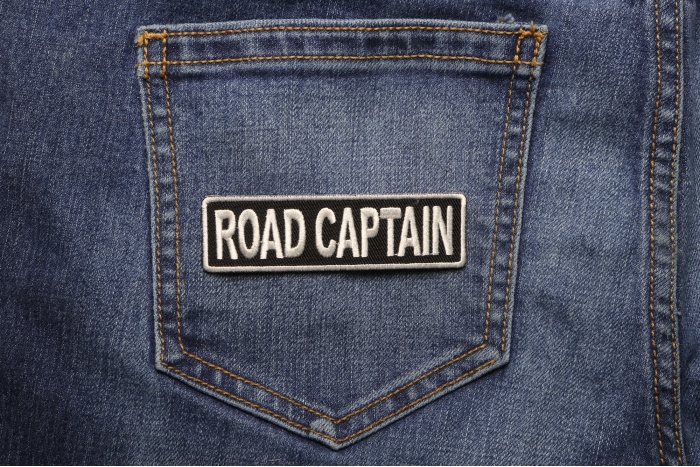Road Captain Patch shown on jeans