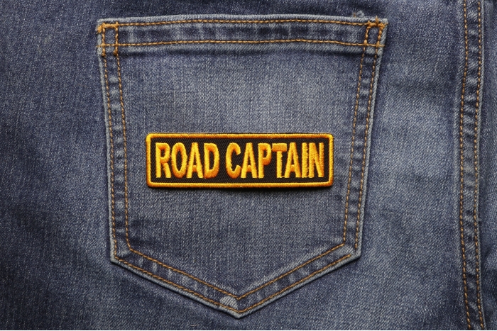 Road Captain Patch shown on jeans
