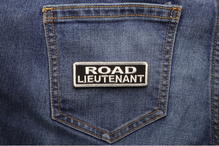 Road Lieutenant Patch shown on jeans