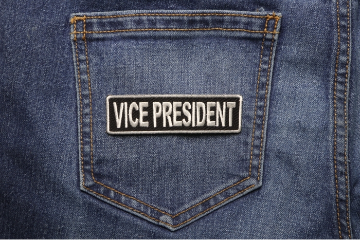 Vice President Patch shown on jeans