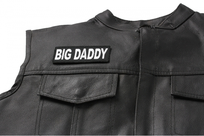 Big Daddy Patch, Biker Sayings shown on leather vest