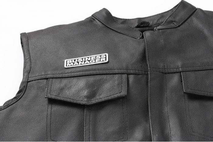 shown on leather vest