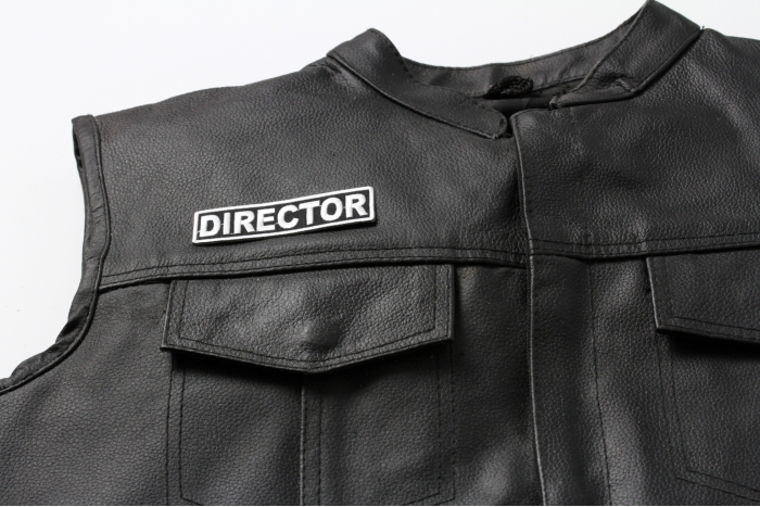  shown on leather vest