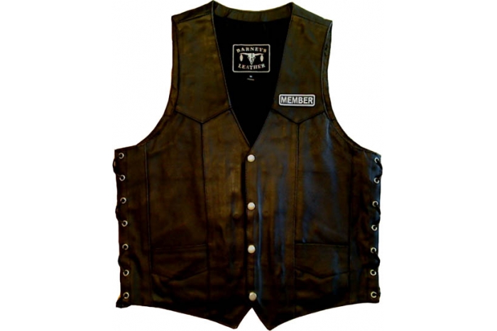  shown on leather vest