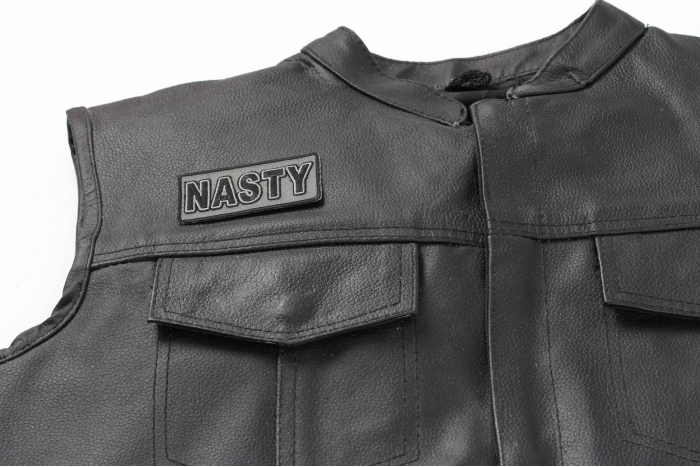  shown on leather vest