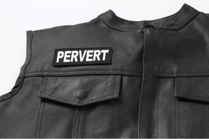  shown on leather vest