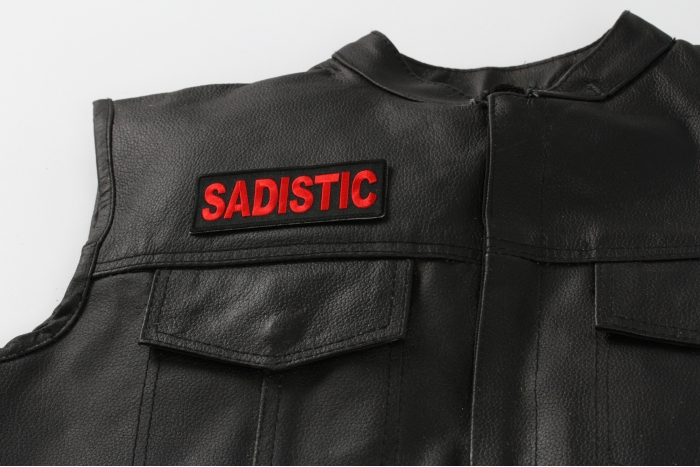  shown on leather vest