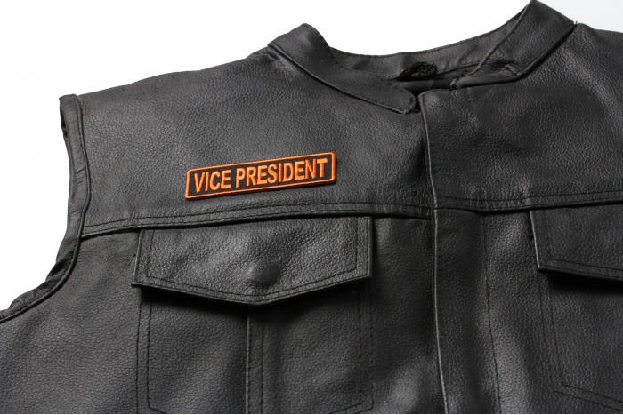  shown on leather vest
