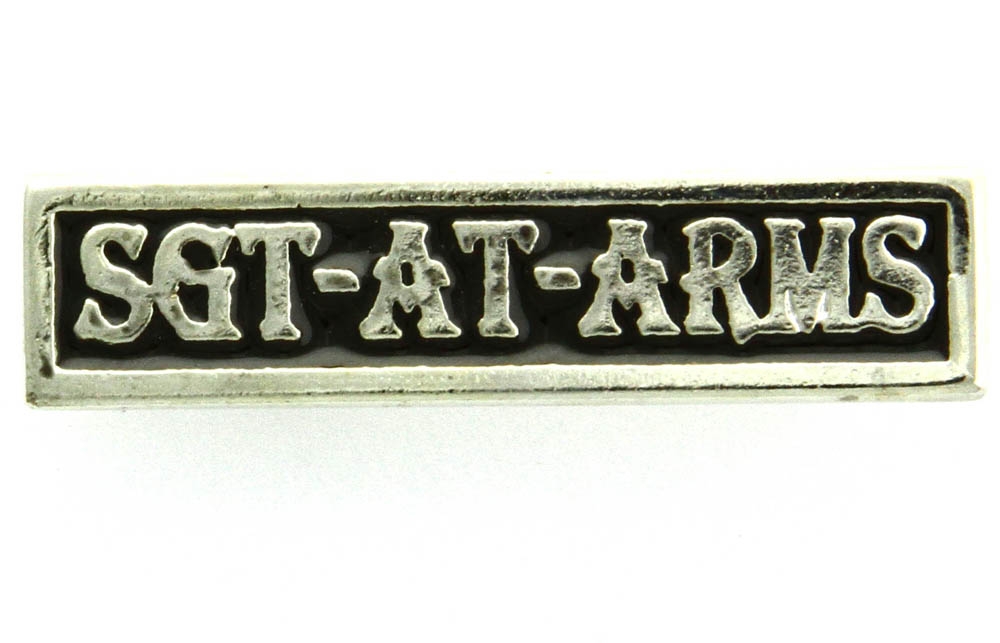 Sgt At Arms Pin Silver Plated