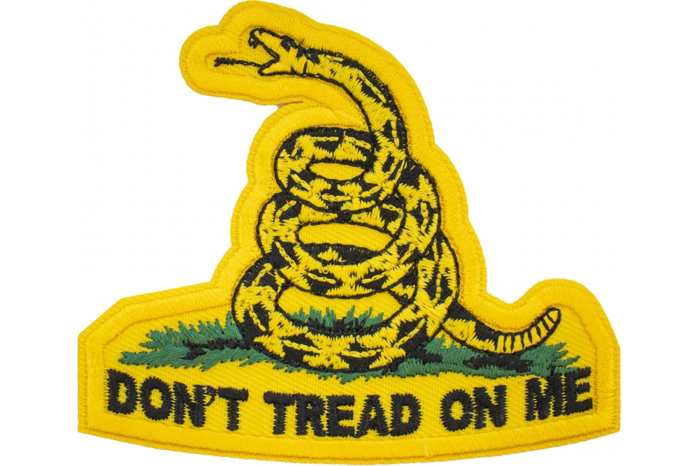 DON'T TREAD ON ME EMBROIDERED IRON-ON PATCH new SNAKE GADSDEN AMERICAN USA 