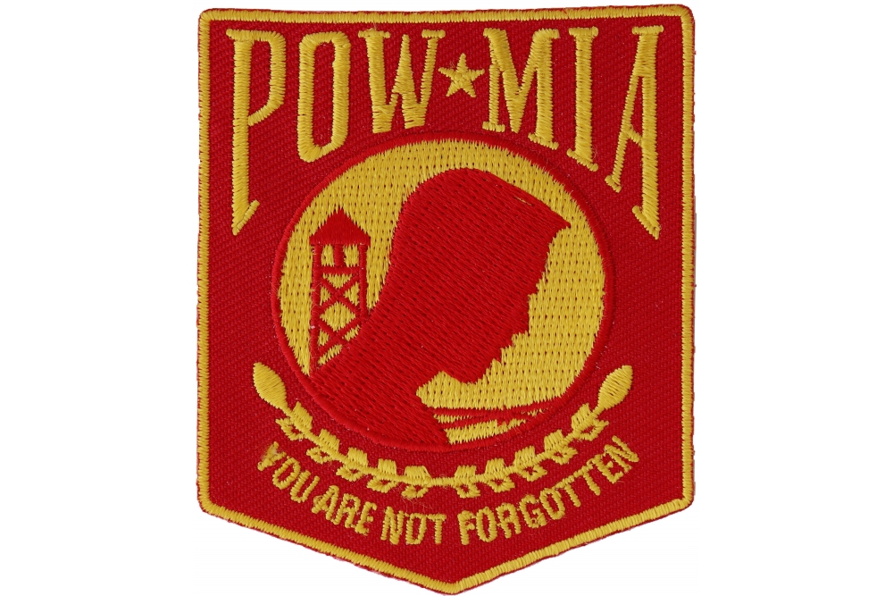 Military POW MIA POWMIA Prisoner Flag Wholesale lot of 6 Iron On Patch U.S 
