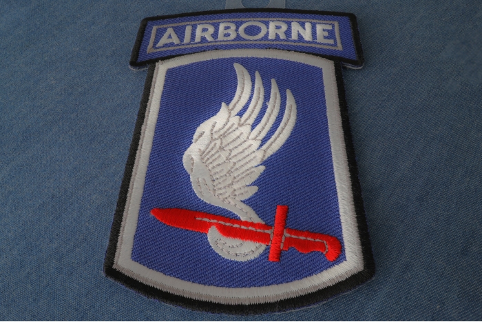 173rd Airborne Iron on Patch diagonal view