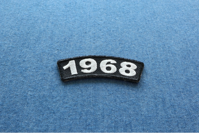 1968 Year Patch diagonal view