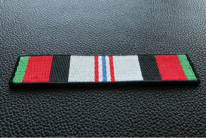 Afghan War Ribbon Patch diagonal view